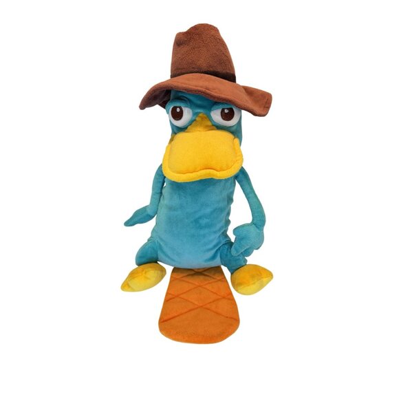 DISNEY STORE Exclusive Stuffed Animal MC Secret Agent PERRY PLATYPUS 16" Plush - Picture 2 of 6
